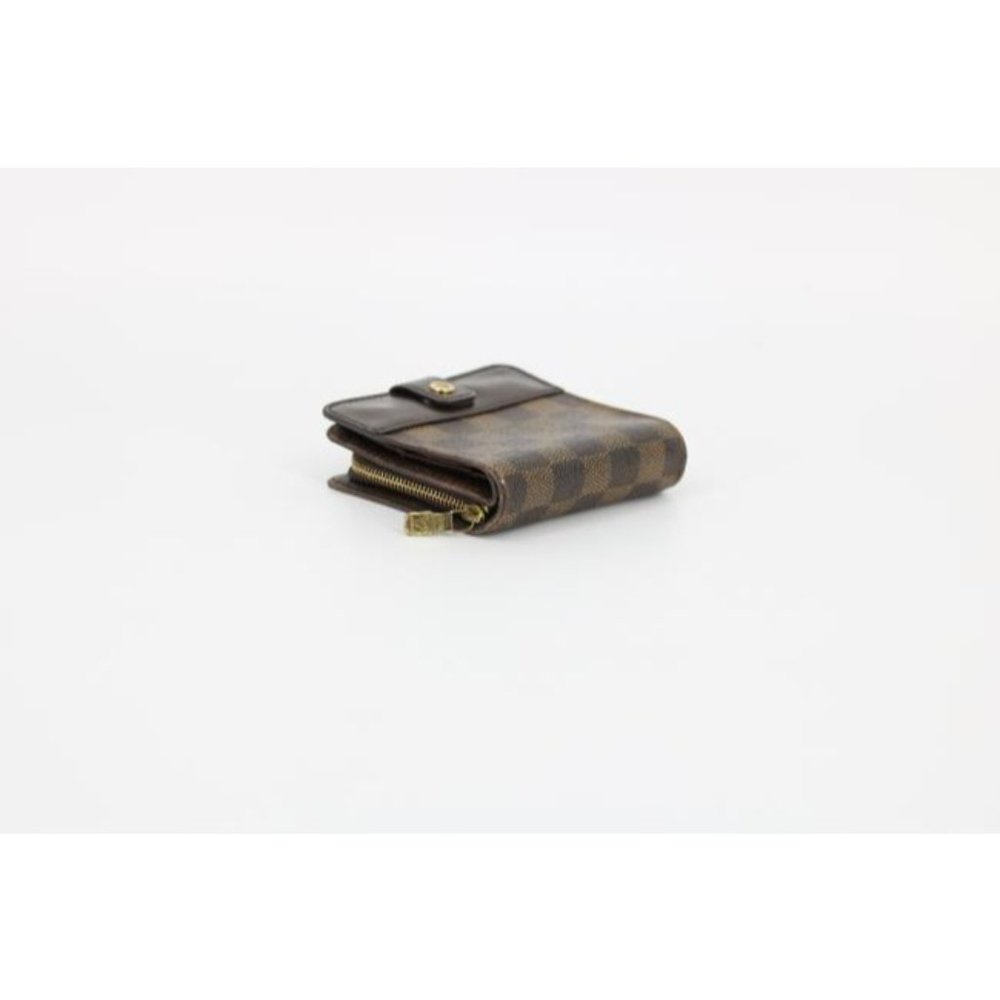 AUTHENTIC Louis Vuitton Brown Damier Ebene Compact Zip Wallet - Picture 4 of 9